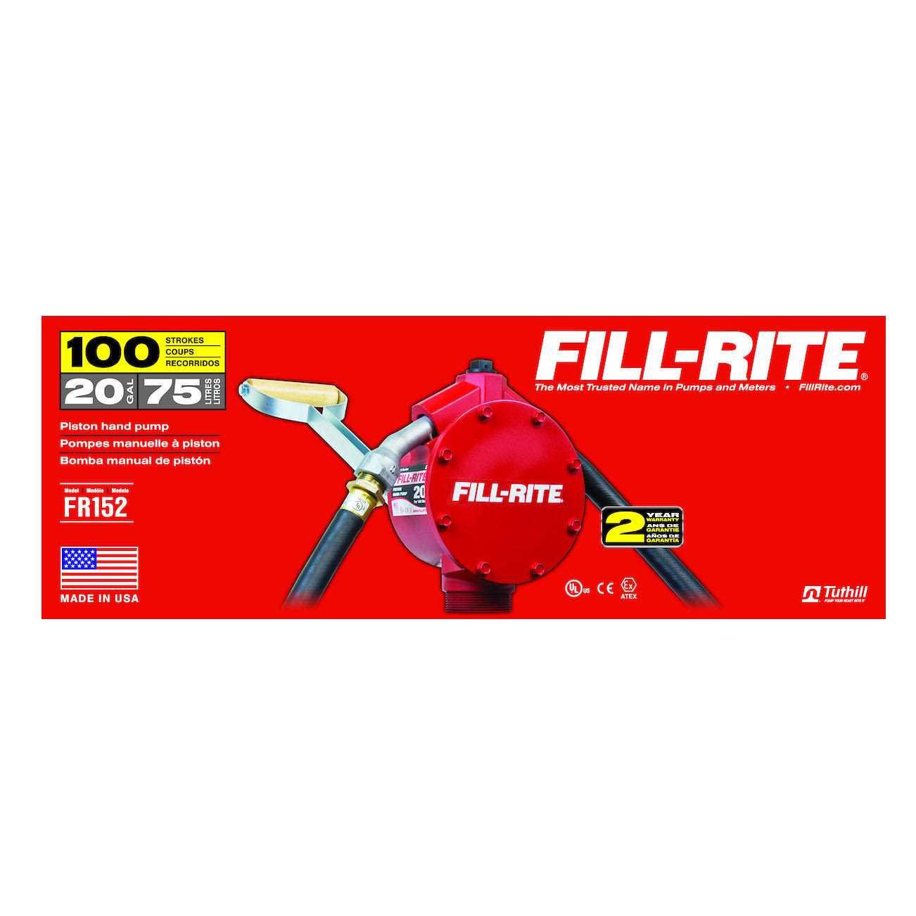 Fill-Rite Piston Hand Pump FR152 - Cheap Fitting