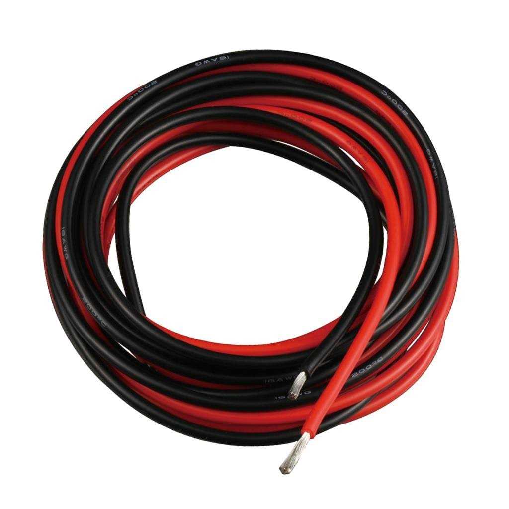 BNTECHGO Gauge Silicone Wire 10 ft red and 10 ft Black Flexible AWG Stranded Copper Wire - Cheap Fitting