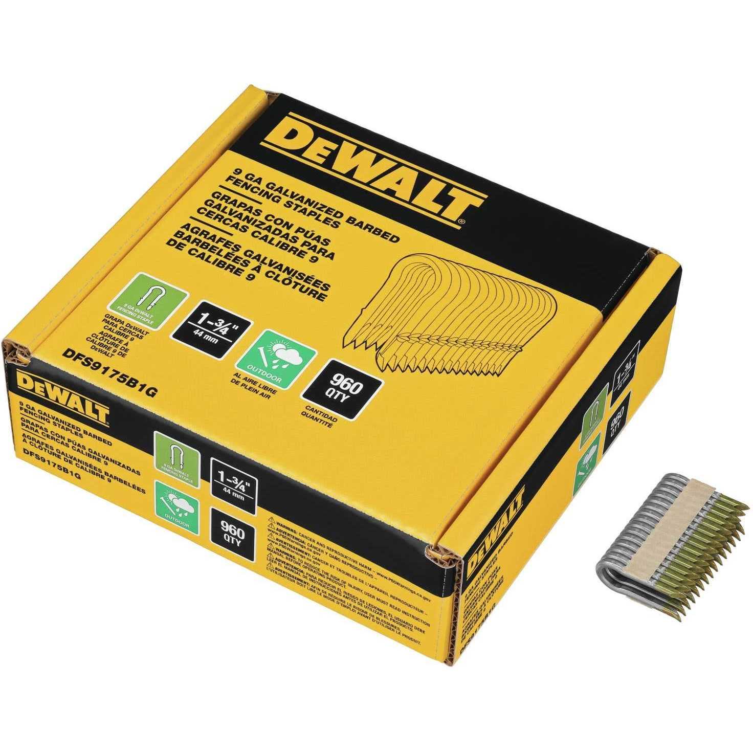 DeWalt 9 Ga Galvanized Barbed Fencing Staple DFS9175B1G - Cheap Fitting