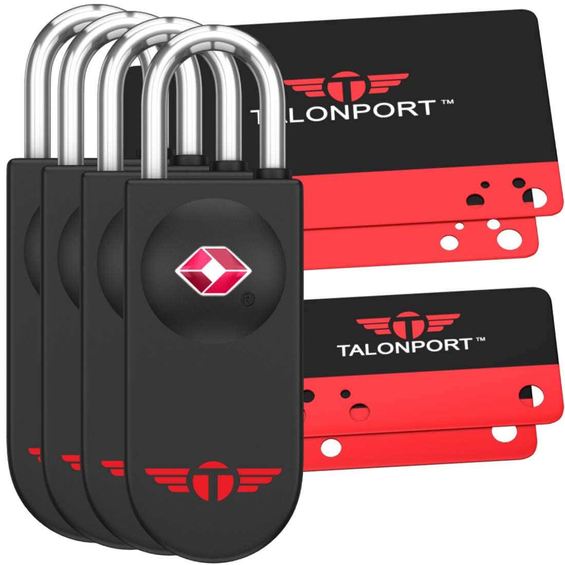 Talonport Keyless TSA Approved Luggage Locks with Lifetime Card Keys & No Combo to Forget - Cheap Fitting