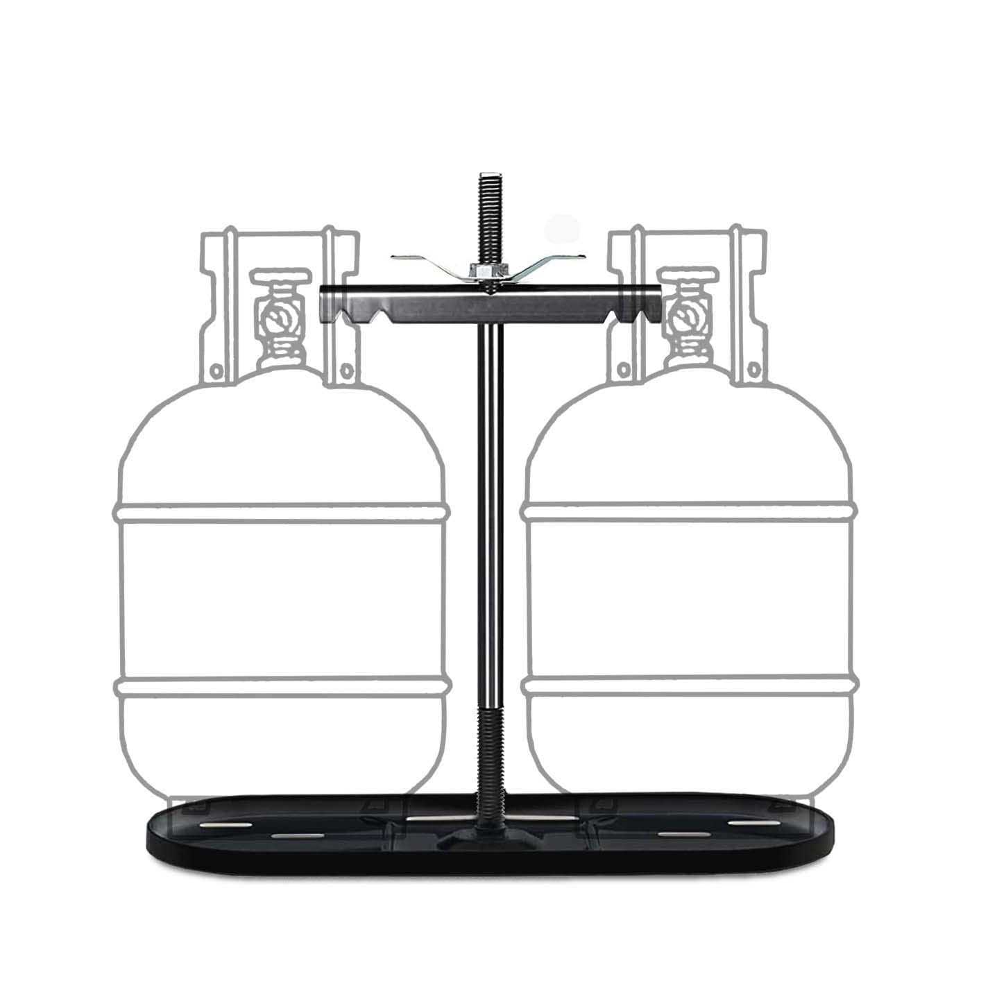 Rvpnr Rv Dual Propane Tank Rack for Camper and Travel Trailer for 20lb Tanks - Cheap Fitting