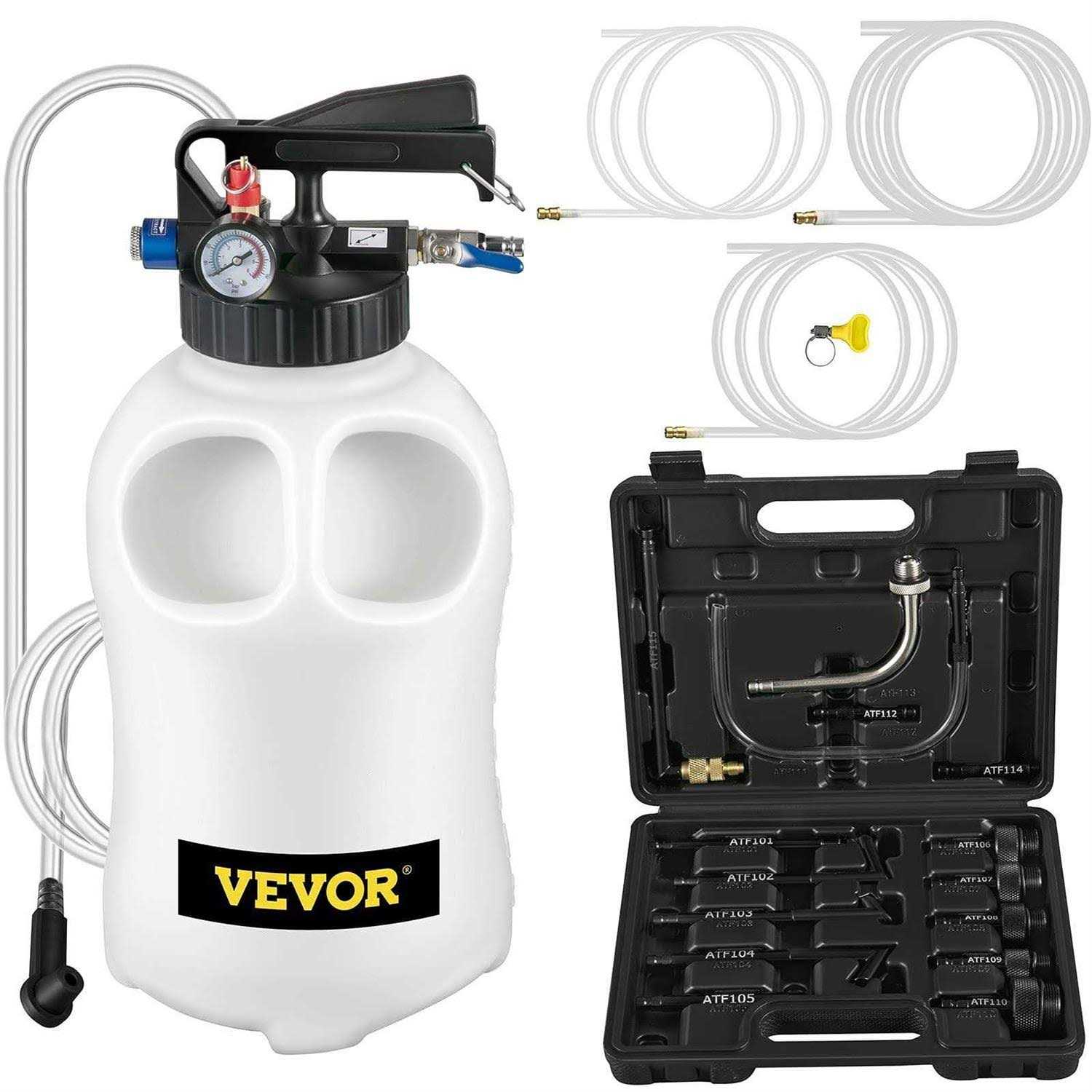 VEVOR Transmission Fluid Pump 2 Way Manual ATF Refill System Dispenser, Oil and Liquid Extractor 10 Liter Large Capacity - Cheap Fitting