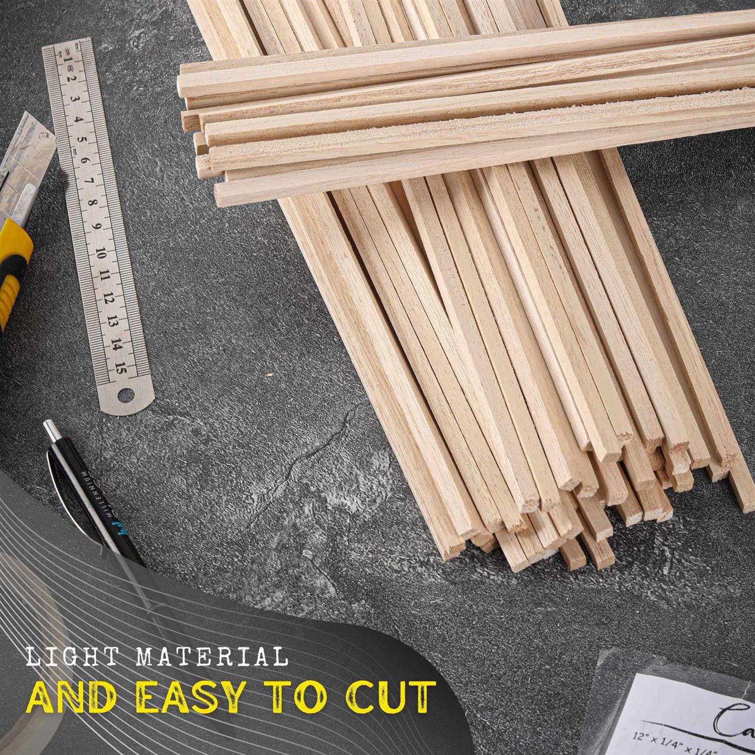 12” x Square Wood Dowel Rods Hardwood Square Sticks for DIY Projects - Cheap Fitting