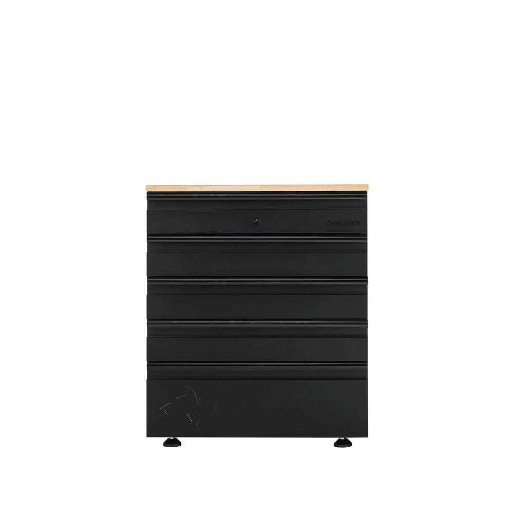 Husky Heavy Duty 18-Gauge Steel 5-Drawer Black Garage Base Cabinet - Cheap Fitting