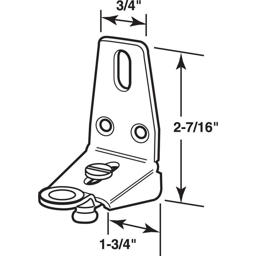 Prime-Line Products N 6836 Bi-Fold Closet Door Heavy Duty Pivot Bracket - Cheap Fitting