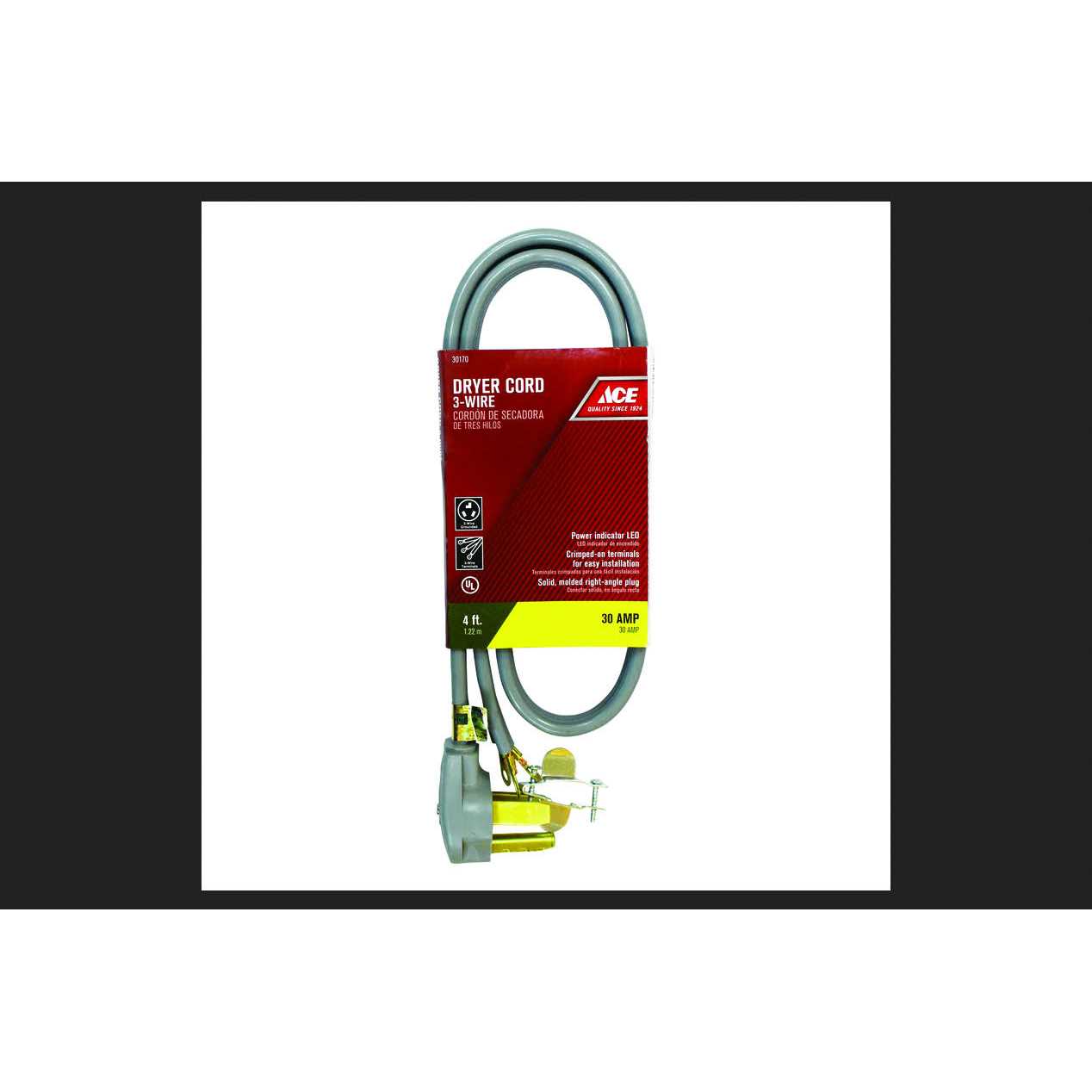 Ace 10/3 SRDT 4 ft. L Dryer Cord 3 Wire - Cheap Fitting