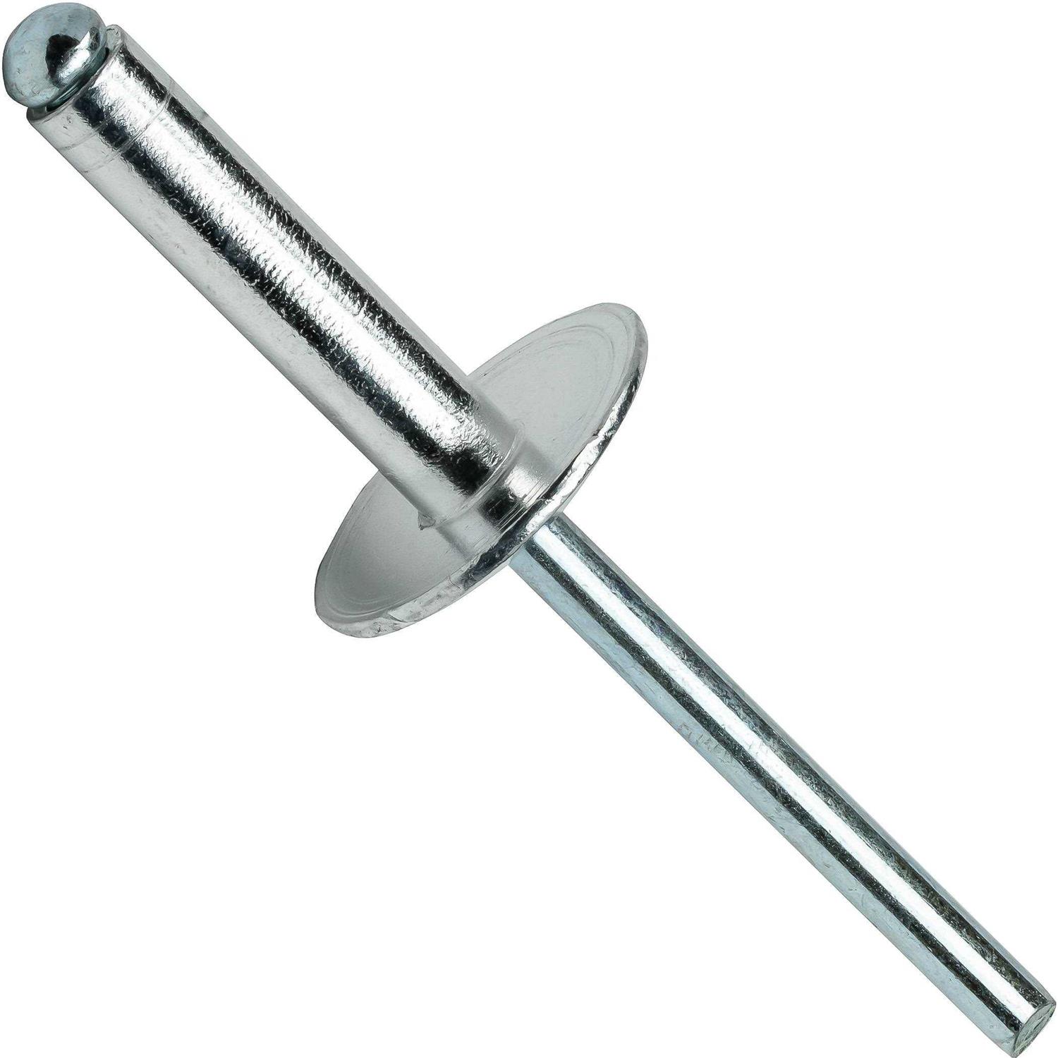 Fastenere.com Large Flange Head Pop Rivets Aluminum Body Steel Mandrel Qty 100 - Cheap Fitting