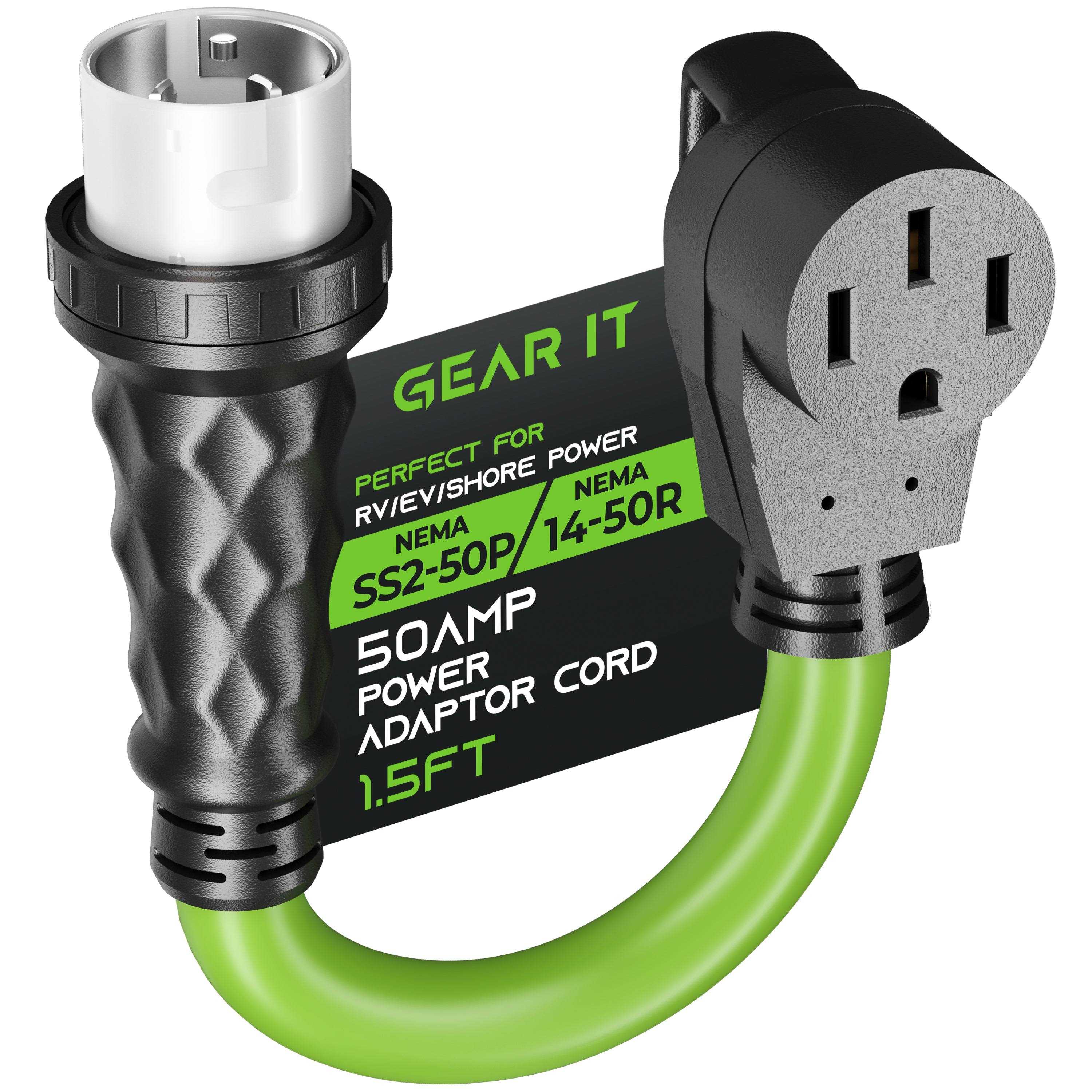 GearIT 50 Amp NEMA SS2-50P to 14-50R Shore Power Adapter Cord - Cheap Fitting