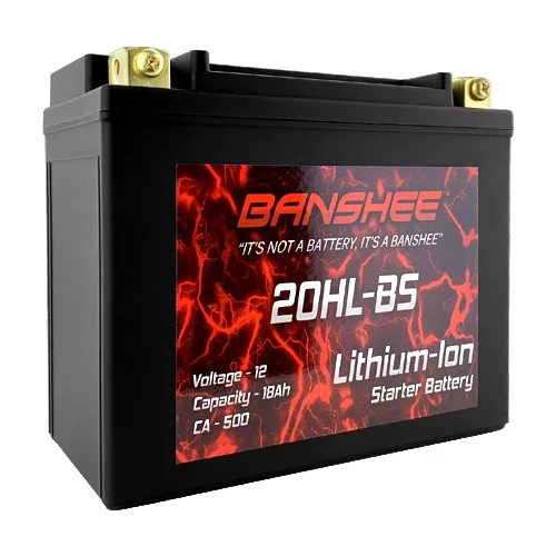 Banshee 12 Volt 18Ah Lithium Ion YTX20L-BS Battery for Motorcycle, ATV, UTV - Cheap Fitting