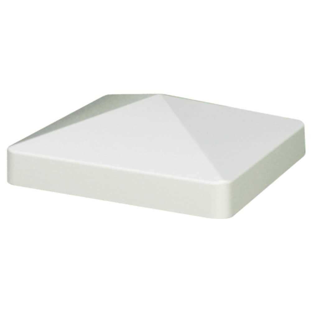 Outdoor Essentials 5 in. x 5 in. White Vinyl Pyramid Fence Post Cap - Cheap Fitting