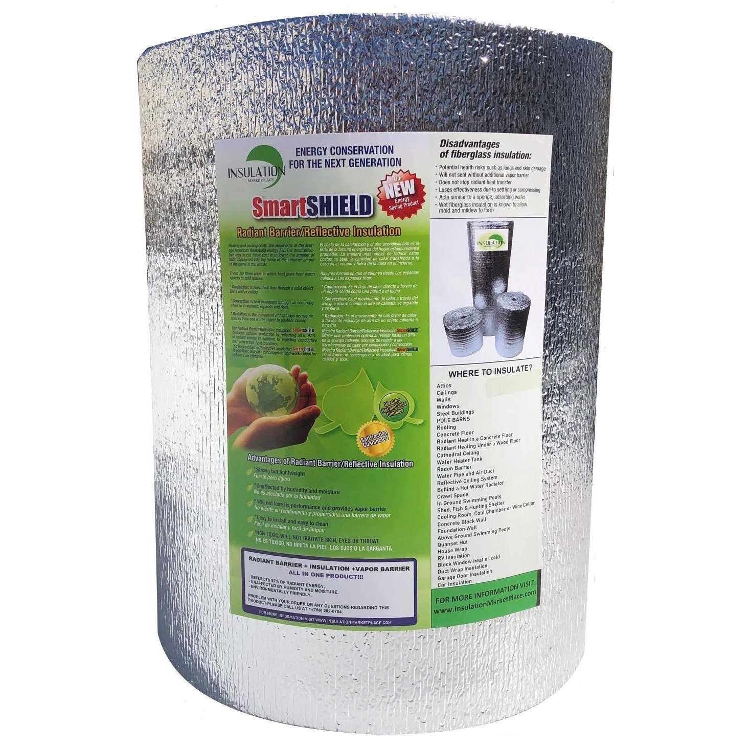 INSULATION MARKETPLACE Smartshield -5mm Reflective Insulation Roll Foam Core Radiant Barrier - Cheap Fitting