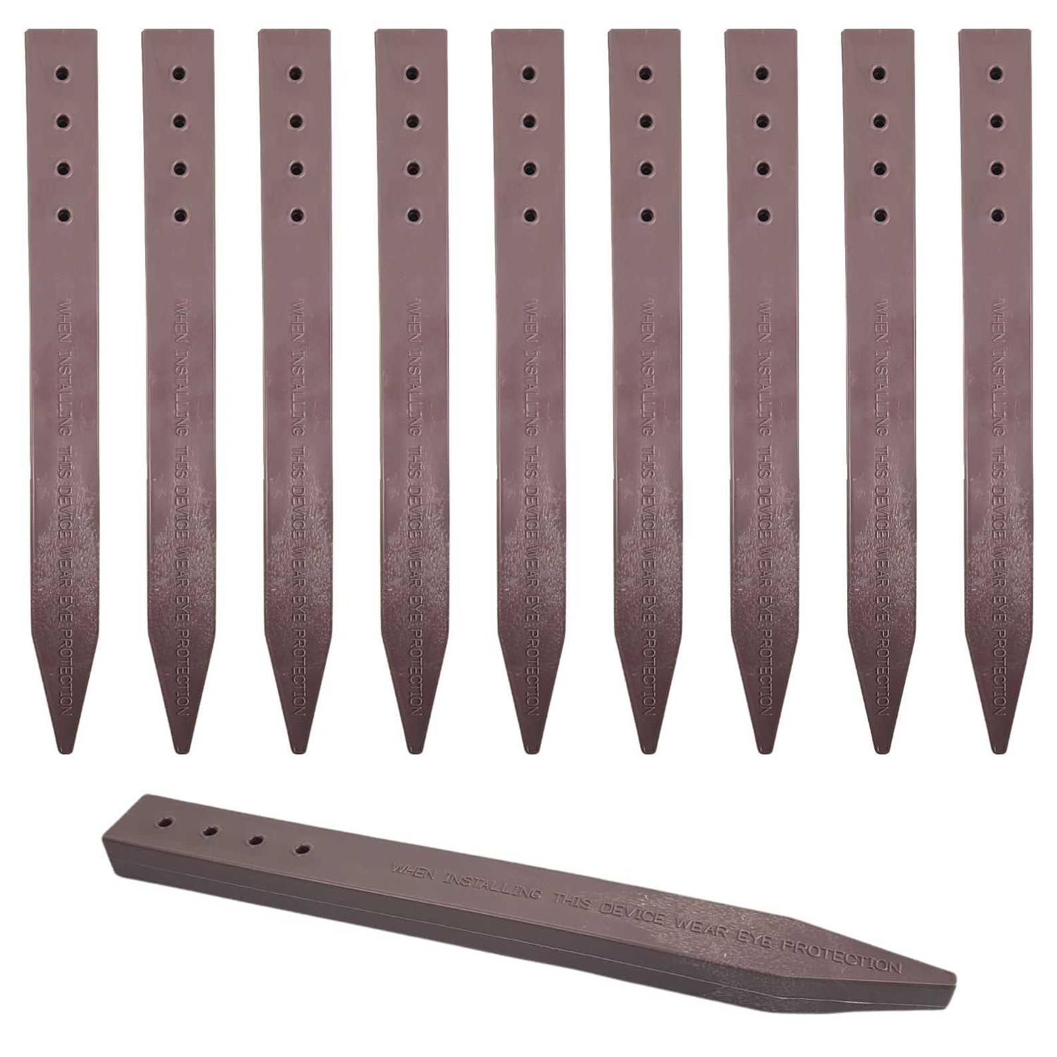 One Stop Outdoor Heavy Duty Brown Landscape Lawn & Garden Border Edging Stakes - Cheap Fitting