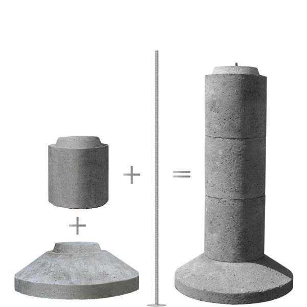 EZ Tube Stackable Precast Concrete Footing - Cheap Fitting
