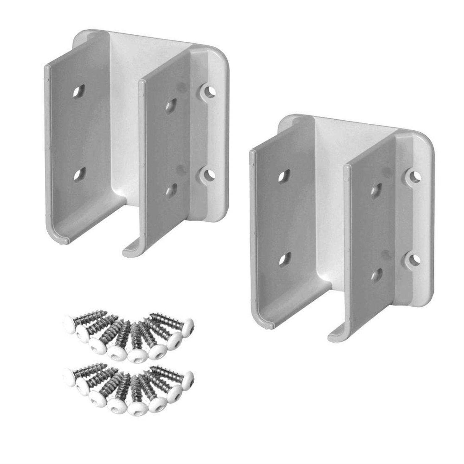 Outdoor Essentials White Vinyl Fence Bracket Kit - Cheap Fitting