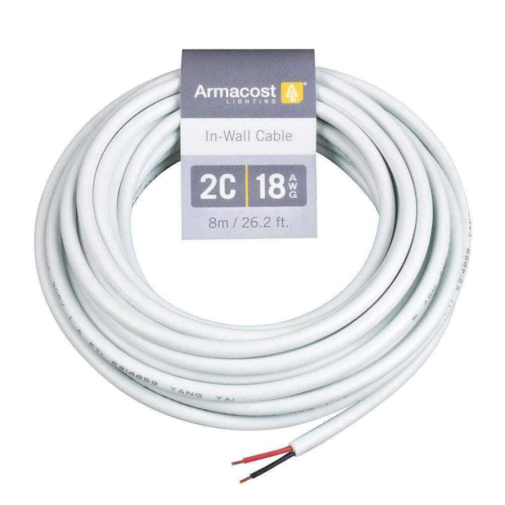 Armacost Lighting 18AWG 2C 24 ft In-Wall Copper Cable - Cheap Fitting