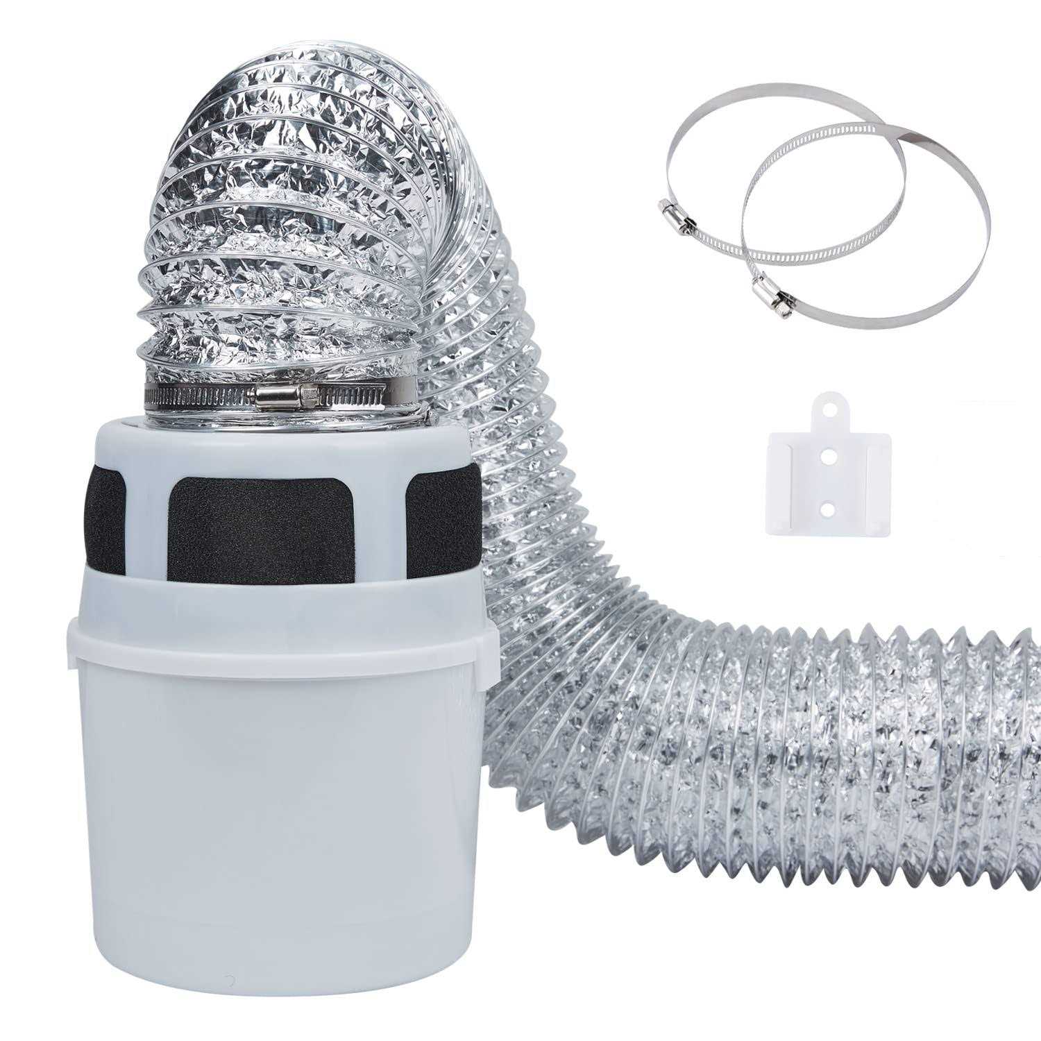 Viwinvela 3 In 1 Indoor Dryer Vent Kit Filter Bucket for Electric Dryer with 4-inch by 5-feet Proflex Duct - Cheap Fitting