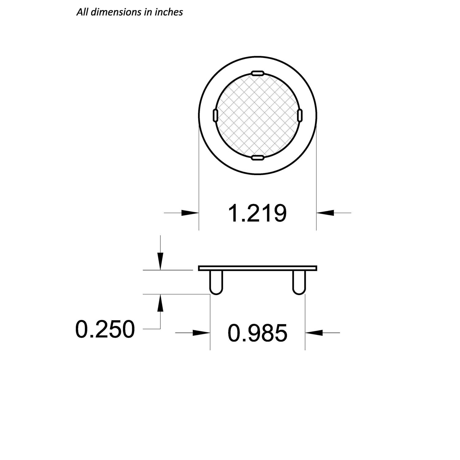 Round Open Screen Vent - Cheap Fitting
