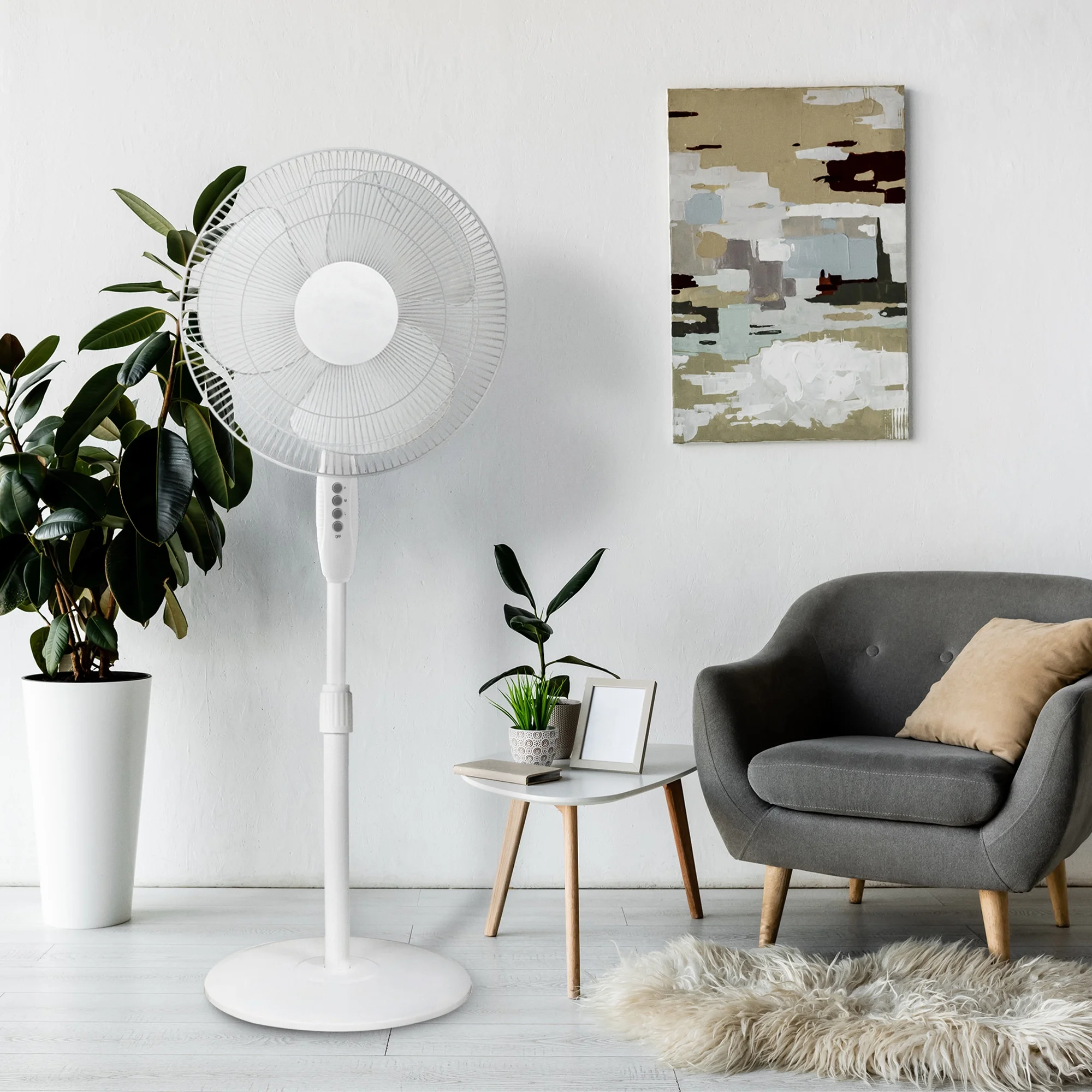 HomePointe 16-Inch 3 Speed Tilt Head Oscillating Pedestal Stand Fan, Black - Cheap Fitting