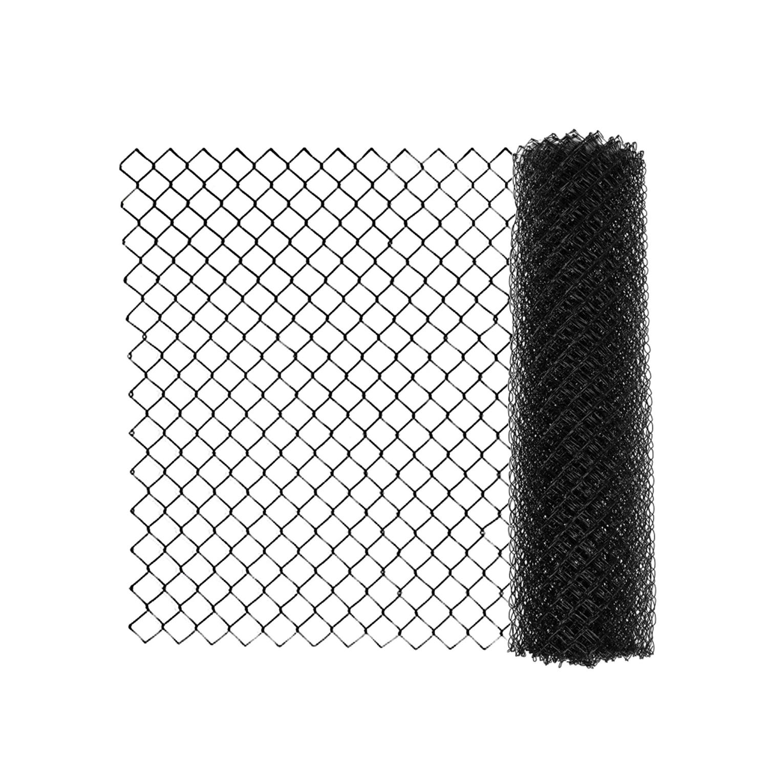ALEKO Black PVC Coated Galvanized Steel 4 x 50 ft Chain Link Fence Fabric 9.5-AW Gauge - Cheap Fitting