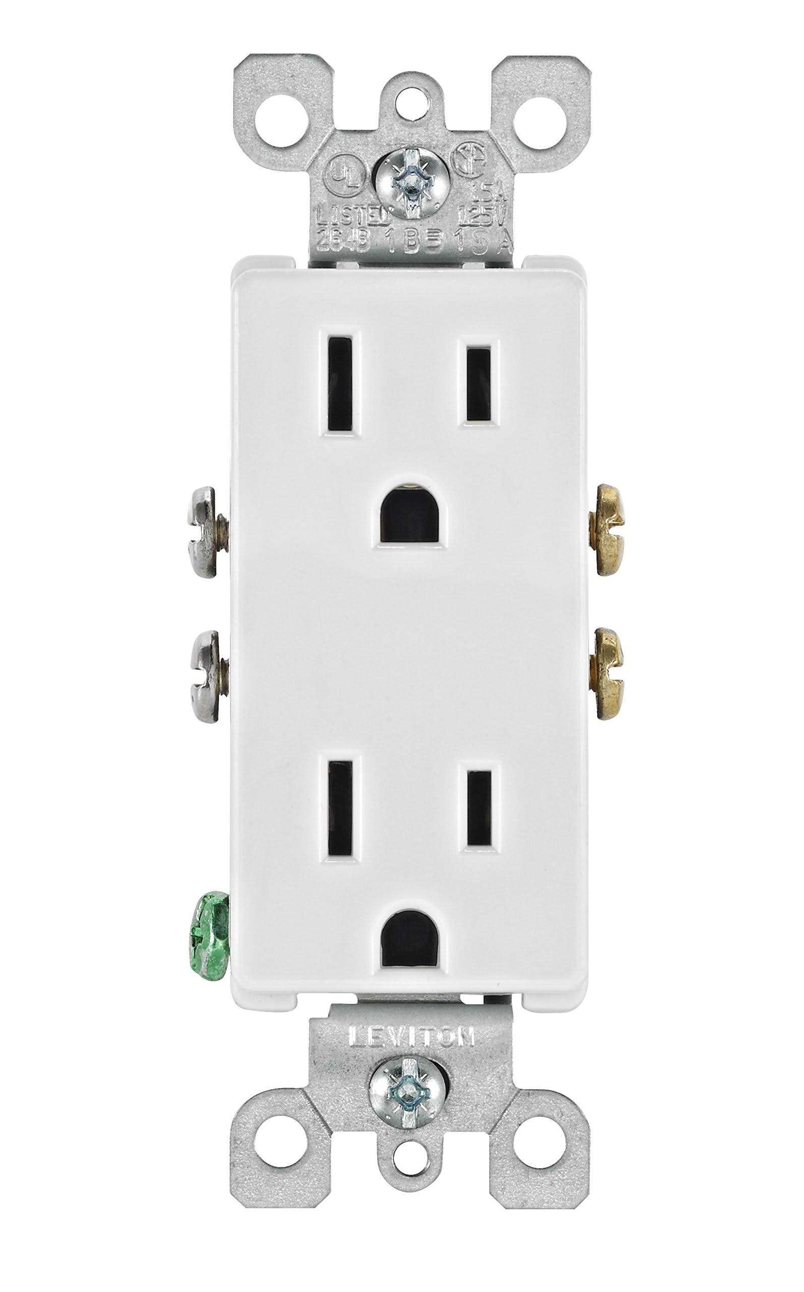 Leviton M24-05325-WMP Decora Duplex Outlet - Cheap Fitting