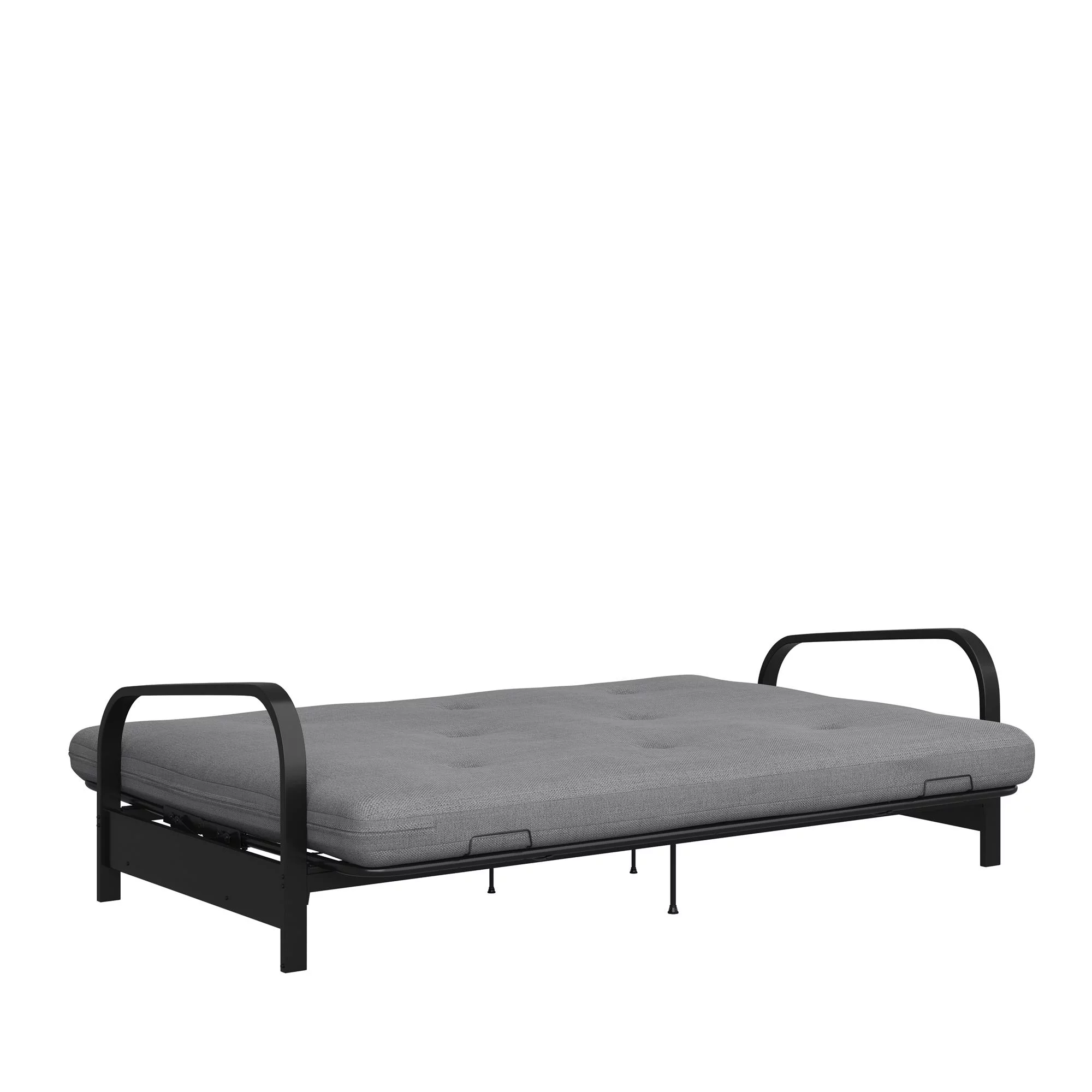 Caddie 6-Inch Futon Mattress with Tufted Cover and Recycled Polyester Fill, Full, Light Gray Linen - Cheap Fitting