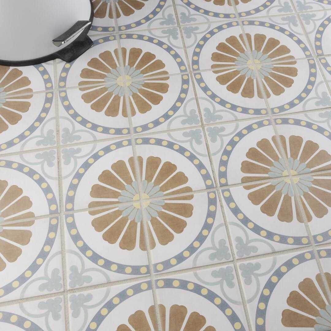 Merola Tile Revival Ring Mini 4 x 4 Ceramic Floor and Wall Tile - Cheap Fitting