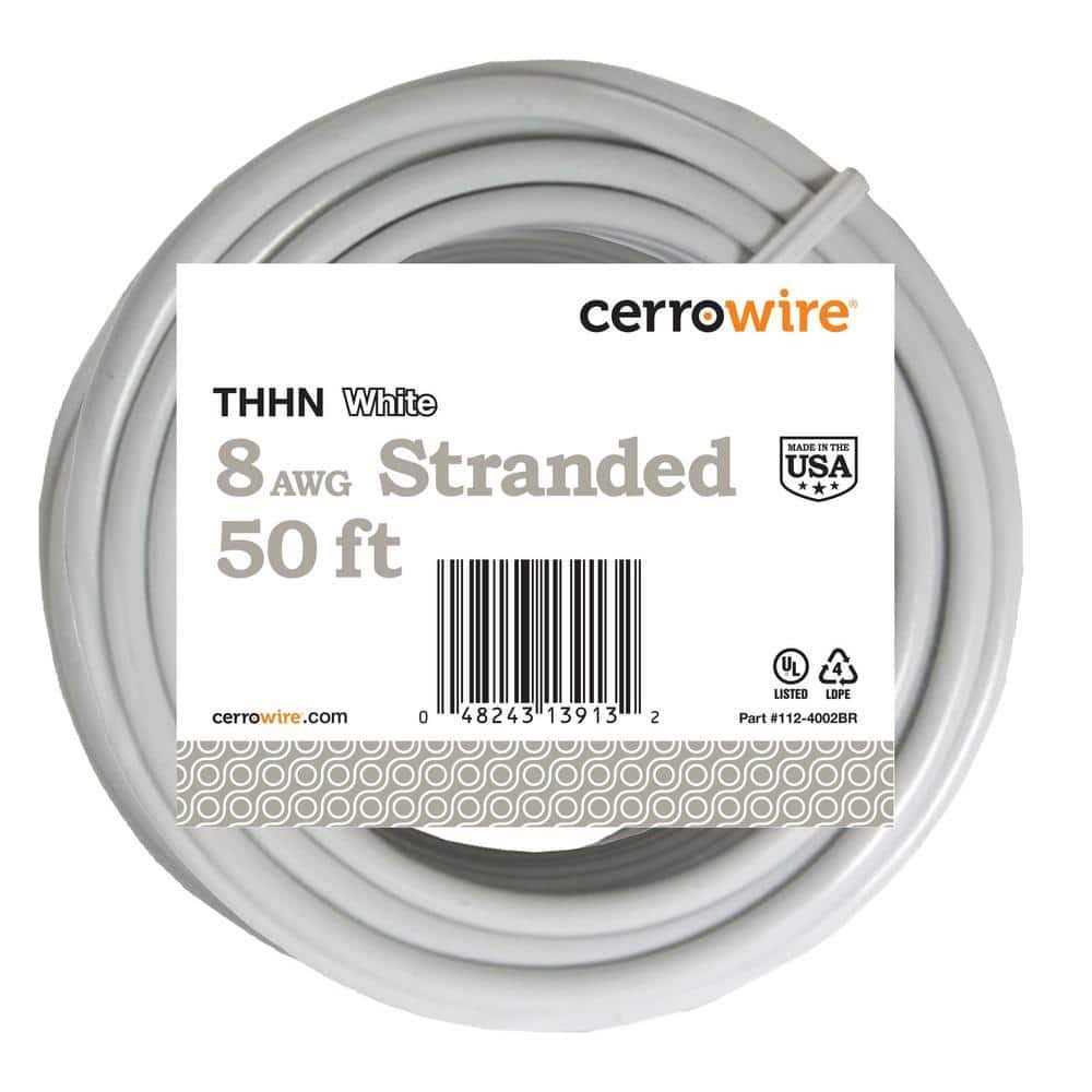 Cerrowire 50 ft. 8 Gauge Stranded Cu THHN Wire - Cheap Fitting