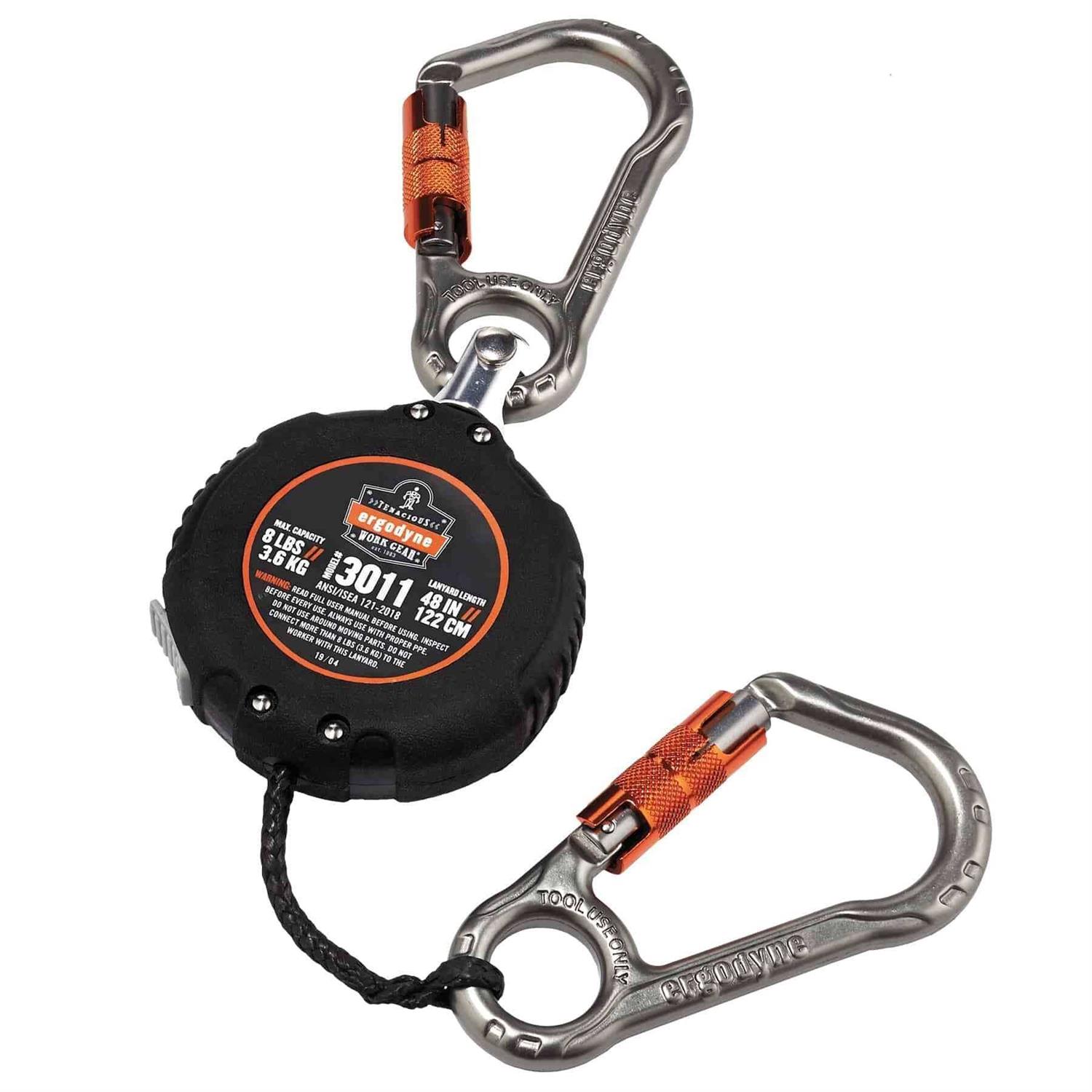 Ergodyne Squids 3011 Retractable Lanyard with Carabiner Mount 19311 - Cheap Fitting