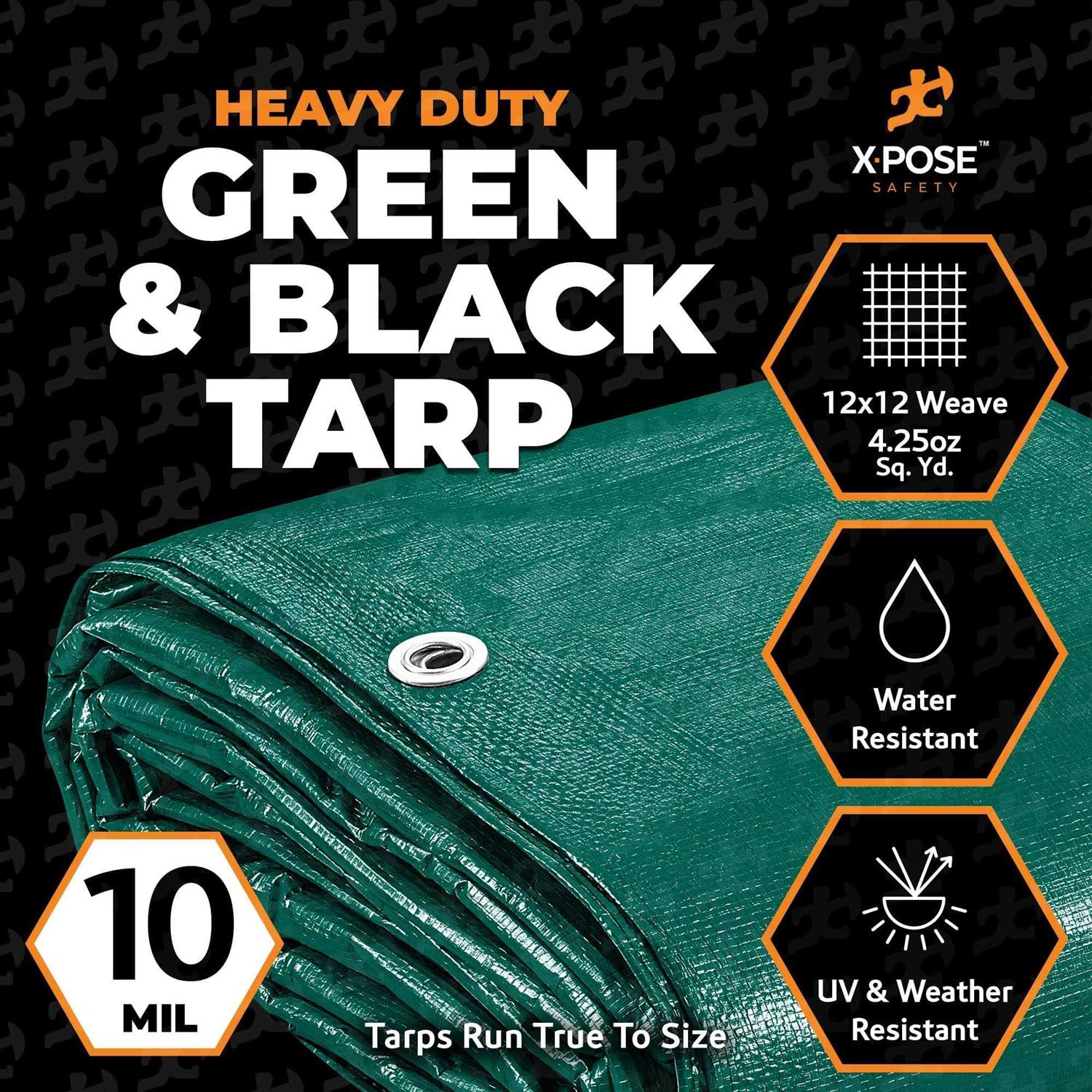 Xpose Safety Heavy Duty Poly Tarp 10 Mil - Cheap Fitting