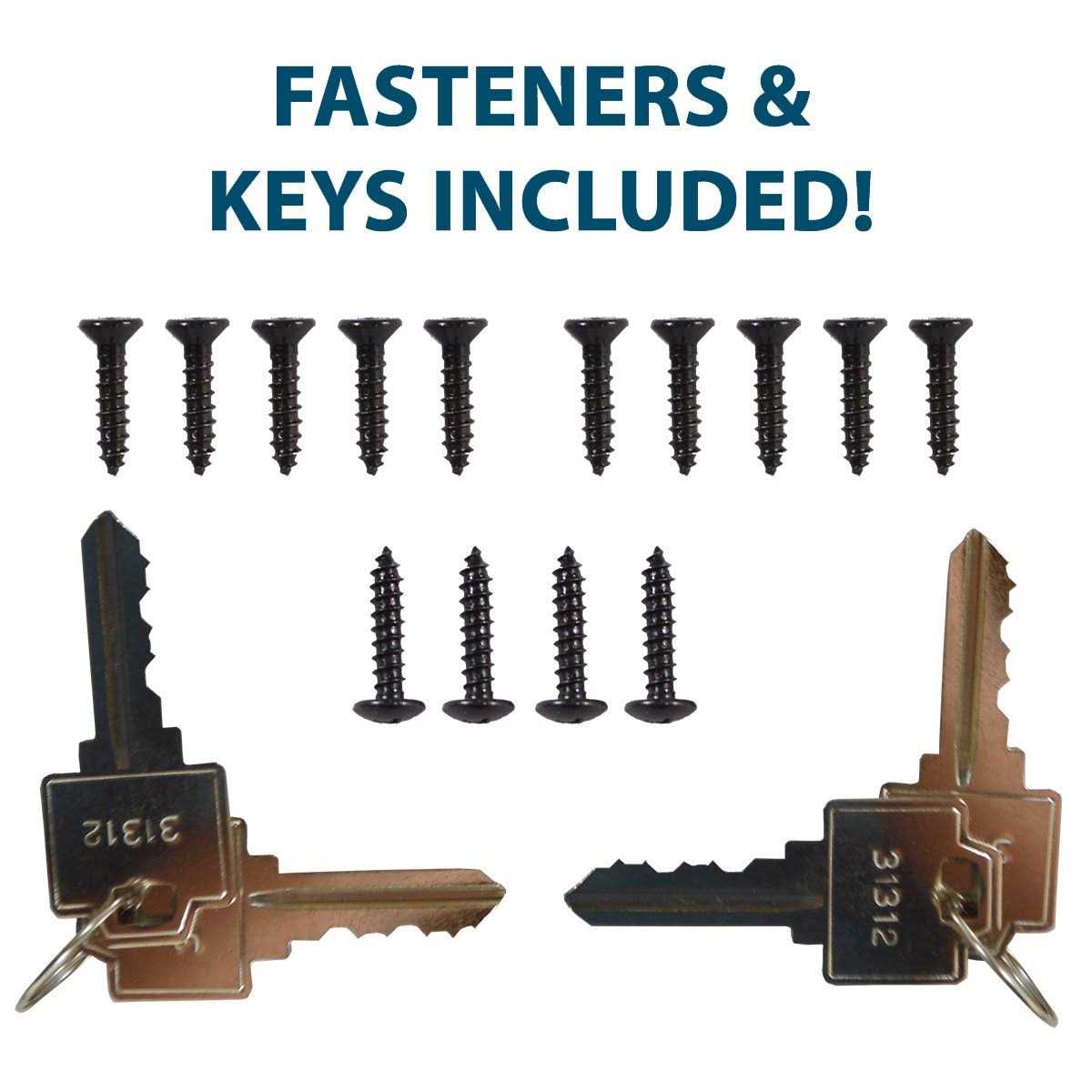 Weatherables Armor Latch Black Nylon Polymer Key-Lockable Gate Latch - Cheap Fitting