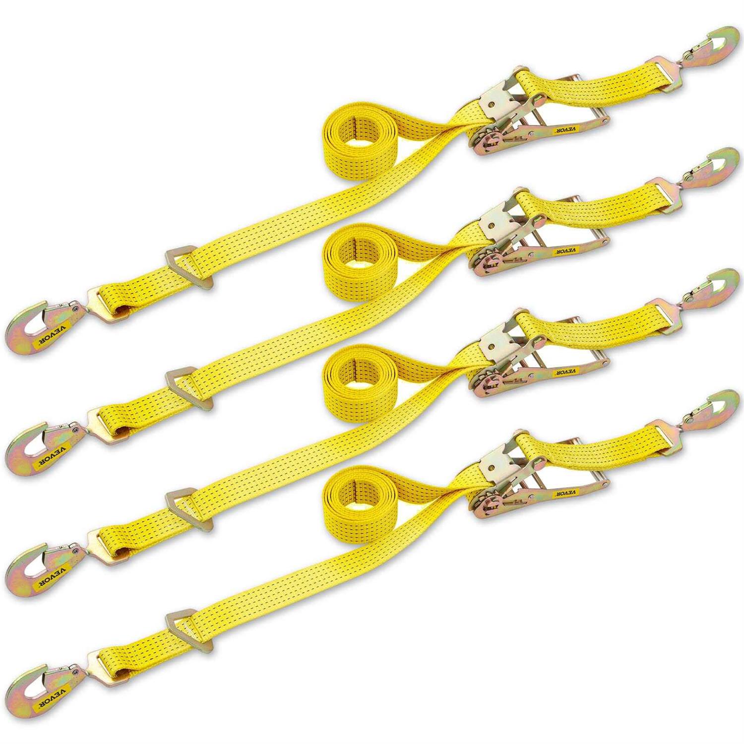 VEVOR Ratchet Tie Down Strap 2in Polyester Ratchet Strap 4000 lbs - Cheap Fitting