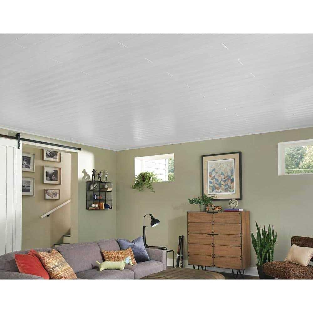 Armstrong Ceilings Woodhaven 5 in. x 7 ft. Classic White Tongue and Groove Ceiling Plank - Cheap Fitting