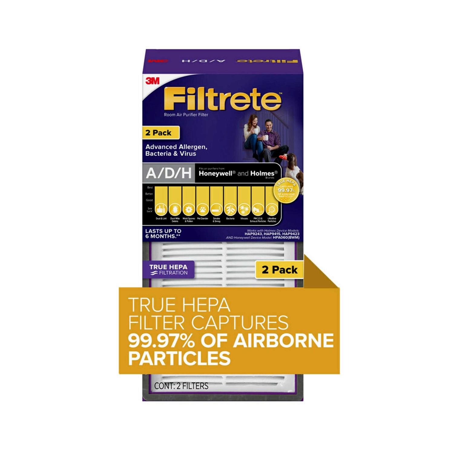 Filtrete Allergen Bacteria & Virus True Hepa Air Purifier Filter - Cheap Fitting