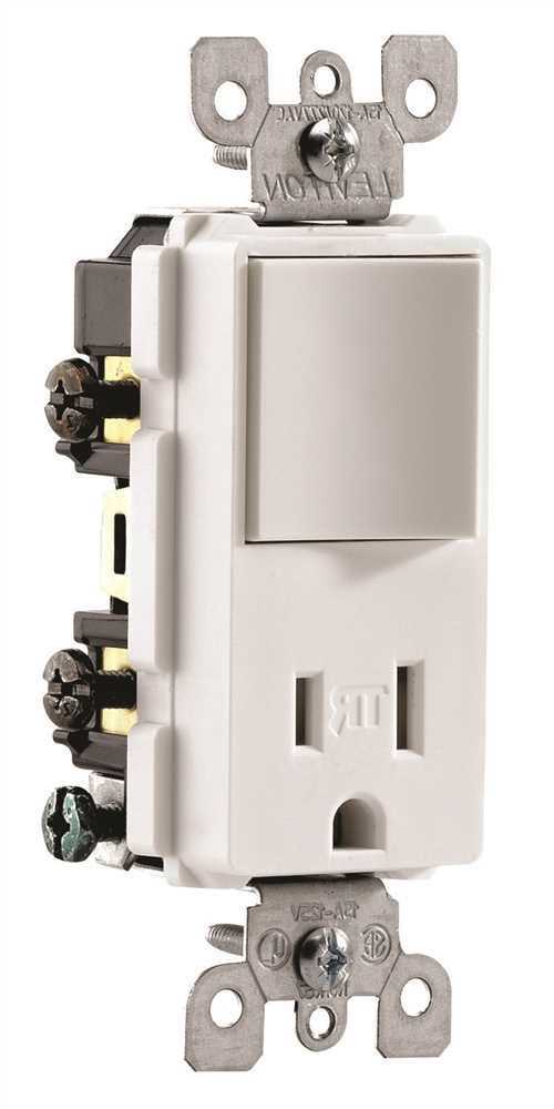 Leviton T5625-W Decora Combination Switch and Tamper-Resistant Receptacle - Cheap Fitting