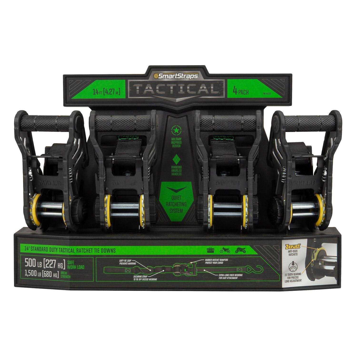 SmartStraps 14′ 1500 lb Tactical Ratchet Tie Down 4630 - Cheap Fitting