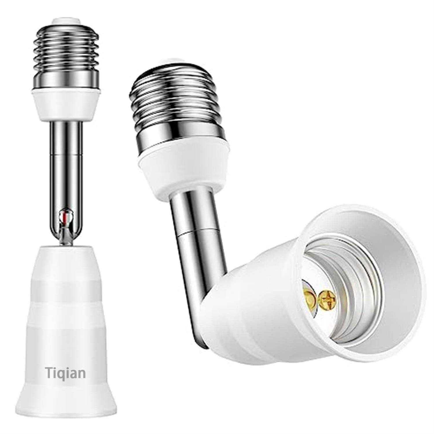Tiqian E26/E27 Light Socket Extender 4.5 Inch Extension,Adjustable Vertical 90°Horizontal 360° - Cheap Fitting