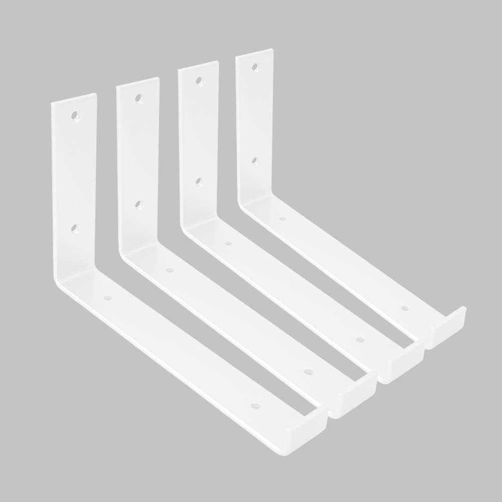 WINKER Shelf Brackets 4pcs Heavy Duty Gold Wall Bracket with Lip for Floating Shelves Rustic Iron Metal Shelf Bracket for Diy Open Shelving - Cheap Fitting