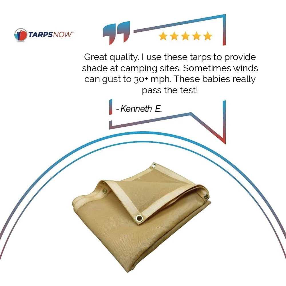 Tarps Now 75% Shade Mesh Tarps with Aluminum Eyelets - Cheap Fitting