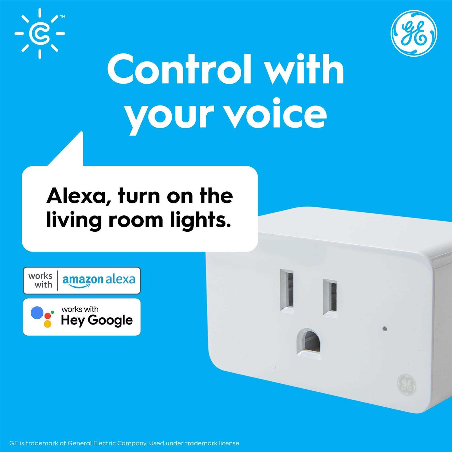 Ge Cync Smart Plug, Indoor Bluetooth and Wi-Fi Outlet Socket, Works with Alexa and Google - Cheap Fitting