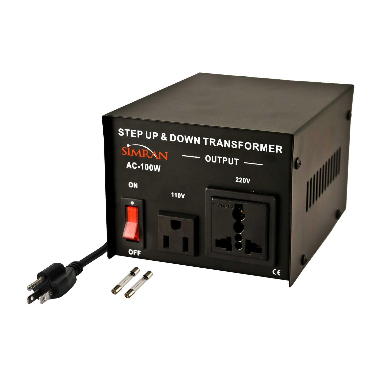 Simran AC-100 Watt Step Up Down Voltage Converter 100W - Cheap Fitting