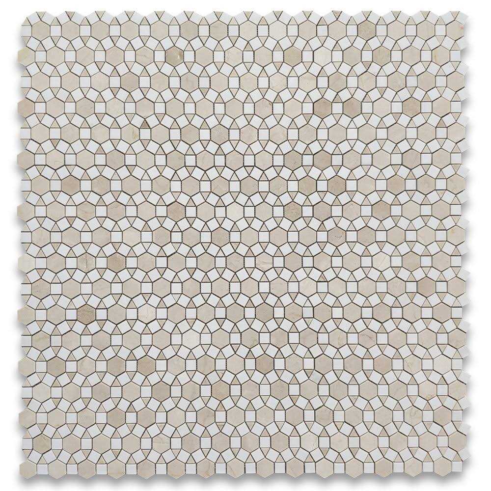 12 x 11 Marble Mosaic Wall & Floor Tile Marble Online - Cheap Fitting