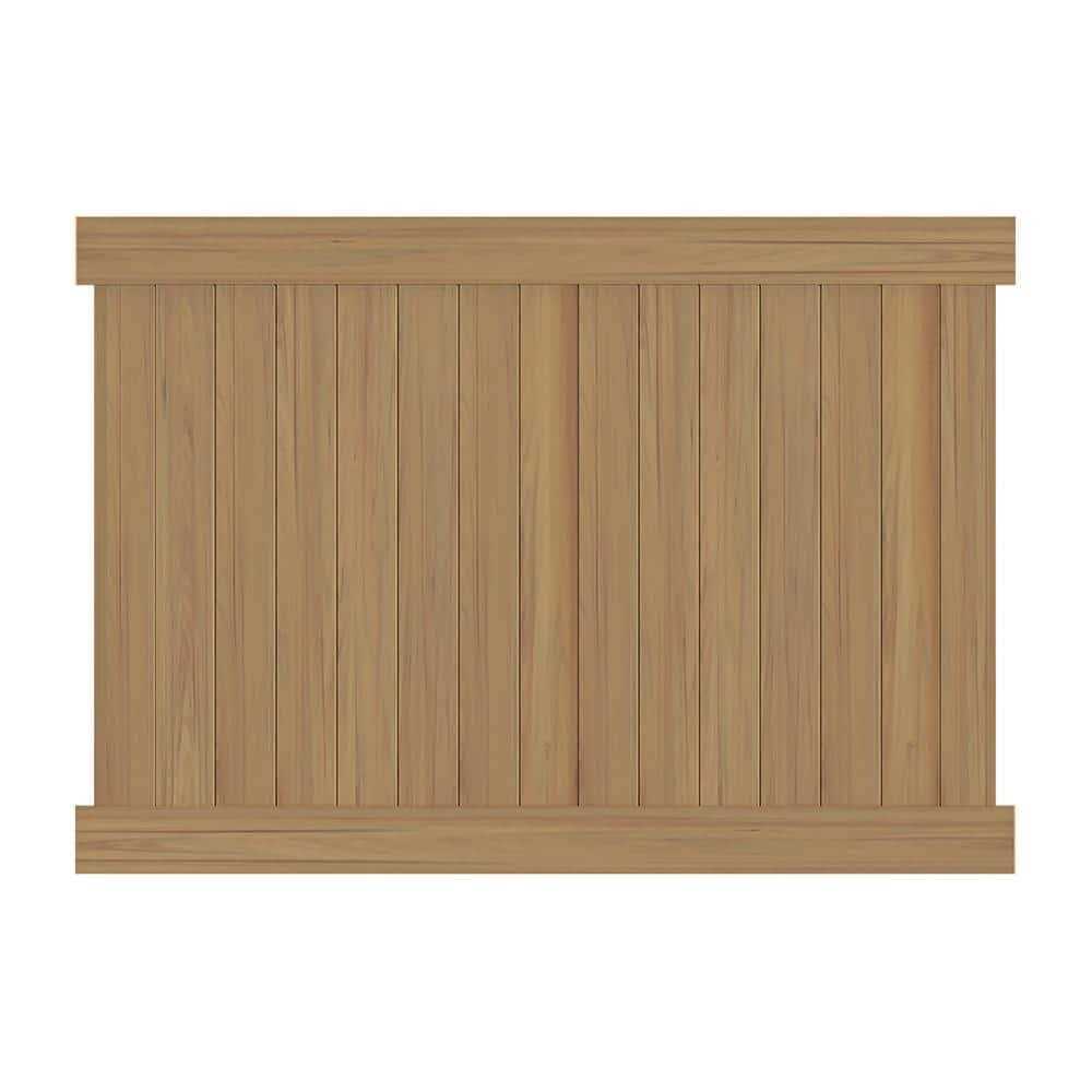 Veranda Linden 6 ft. H x 8 ft. W Cypress Vinyl Privacy Fence Panel Kit - Cheap Fitting