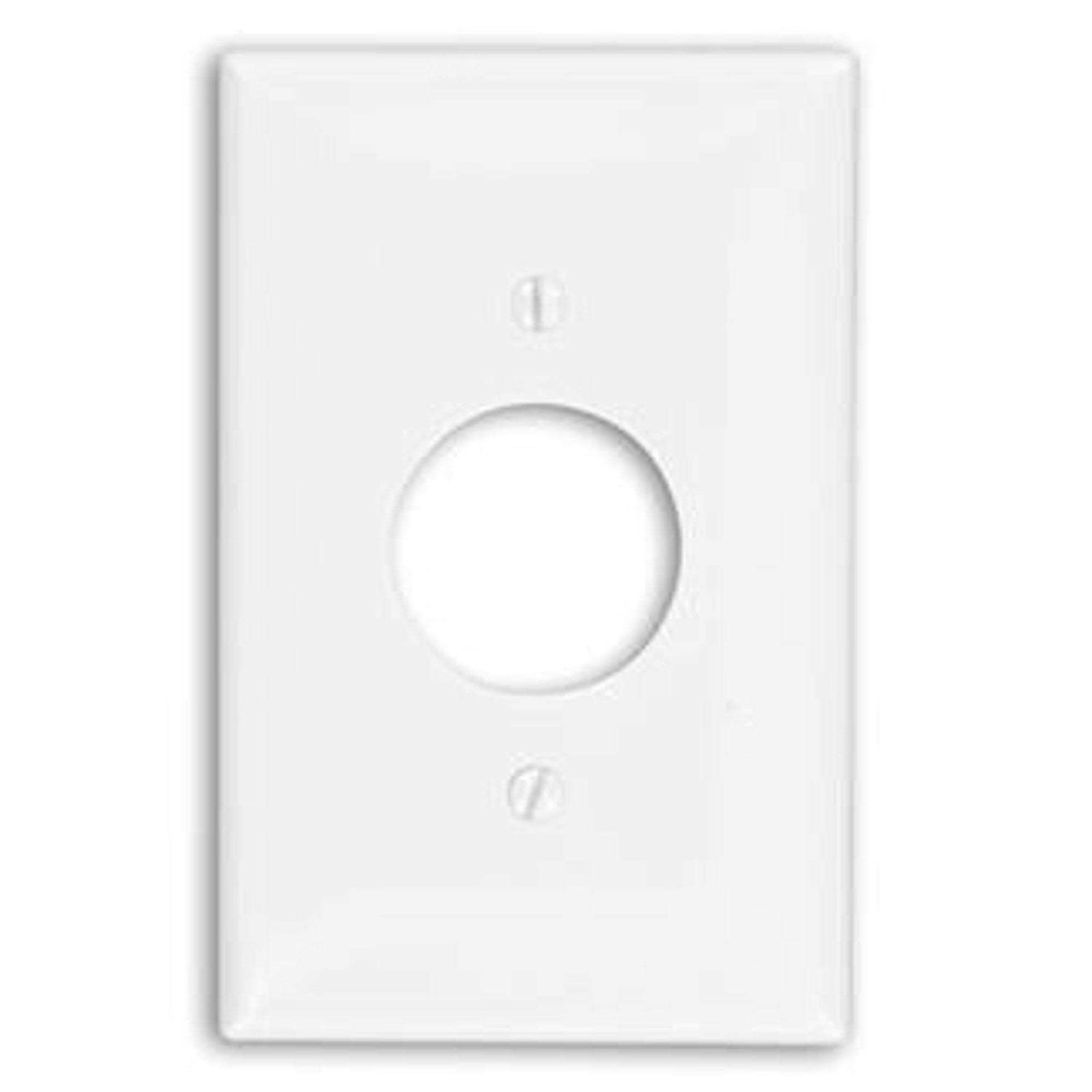 Leviton PJ7-W 1-Gang Single 1.406-Inch Hole Receptacle Wallplate - Cheap Fitting