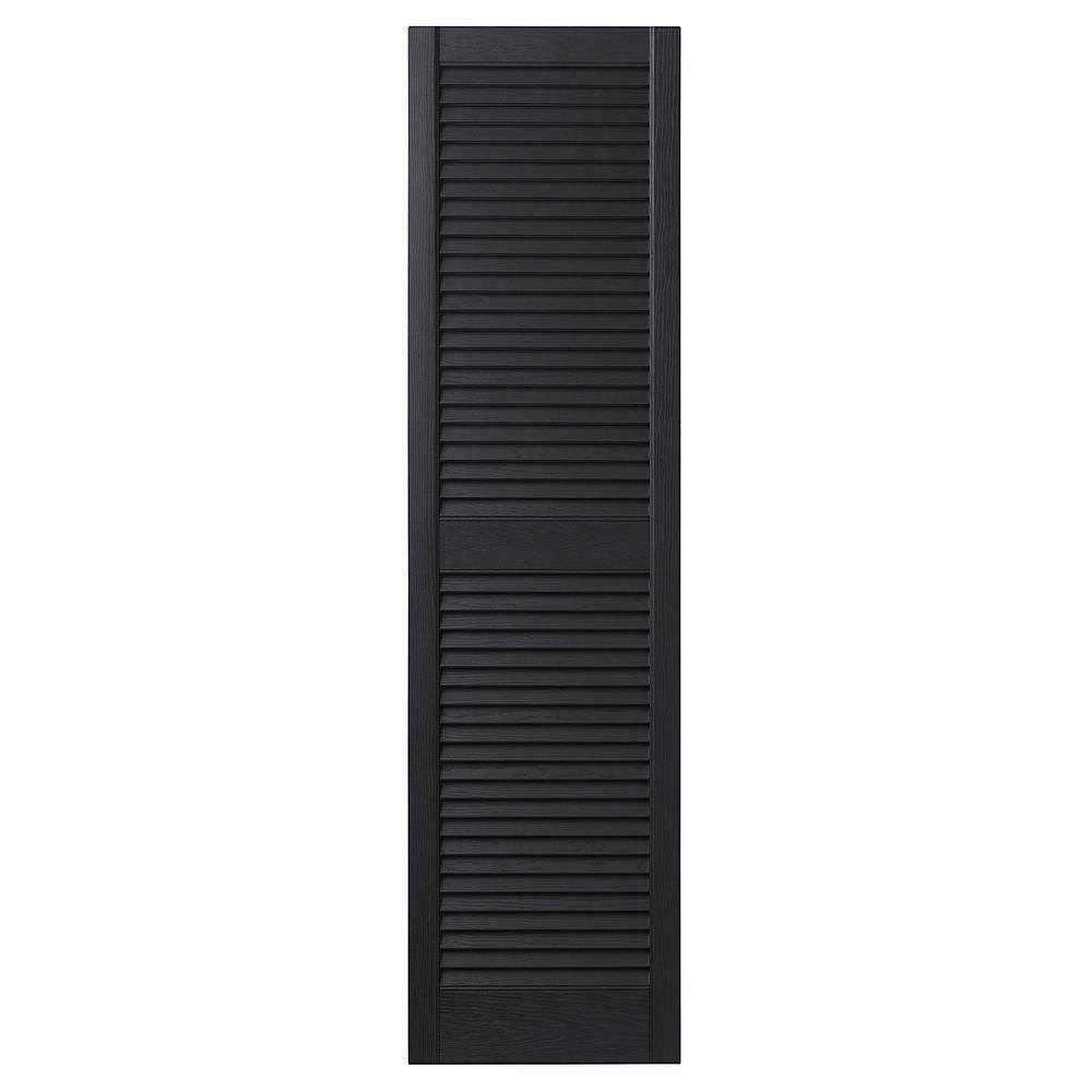Ply Gem 15 in. x Open Louvered Polypropylene Shutters Pair - Cheap Fitting