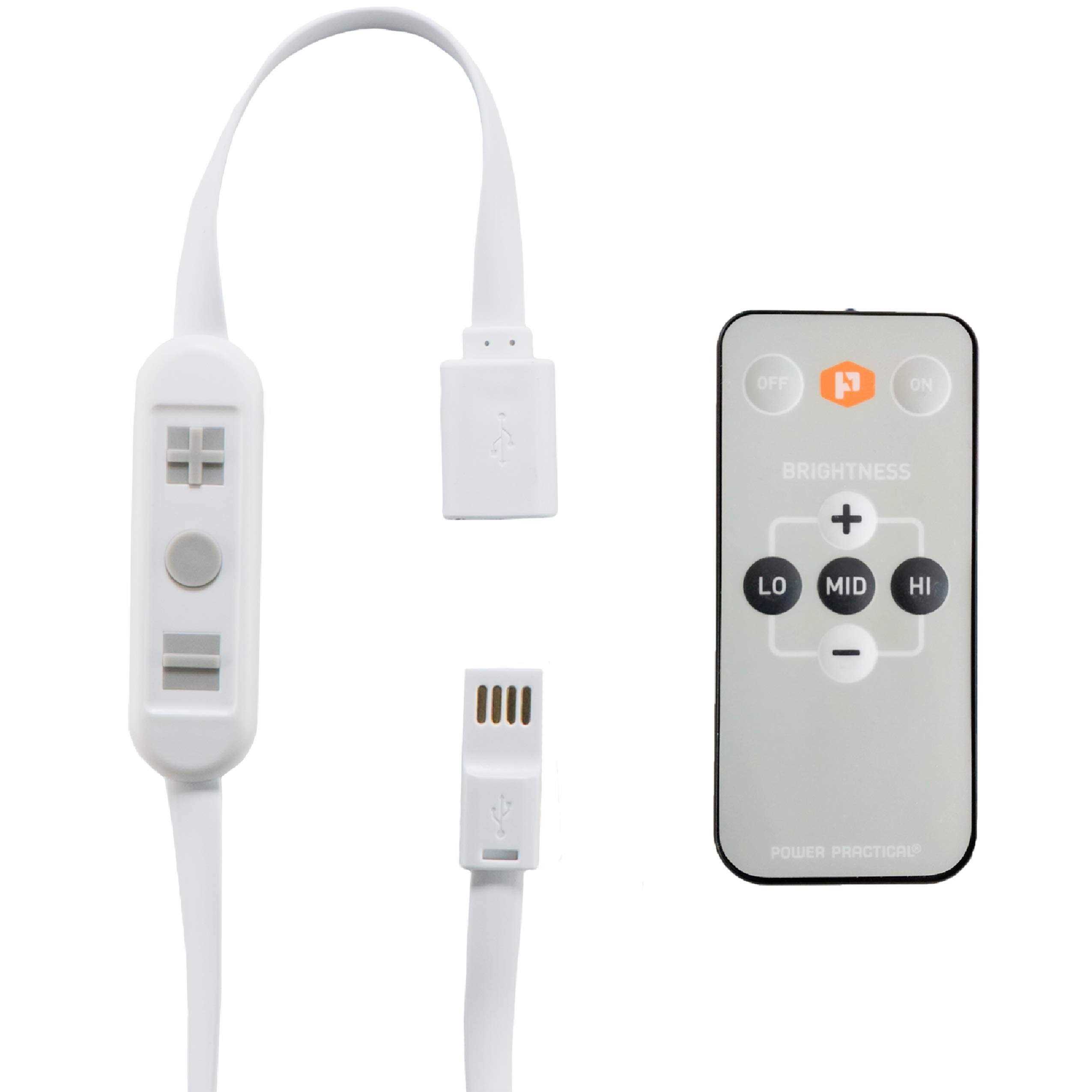 Luminoodle USB Switch and Dimmer Female to Male On Off Switch with Wireless Remote - Cheap Fitting
