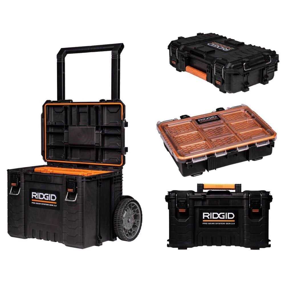 RIDGID 2.0 Pro 22 in. Gear System Rolling Tool Box and Tool Box and Tool Case - Cheap Fitting