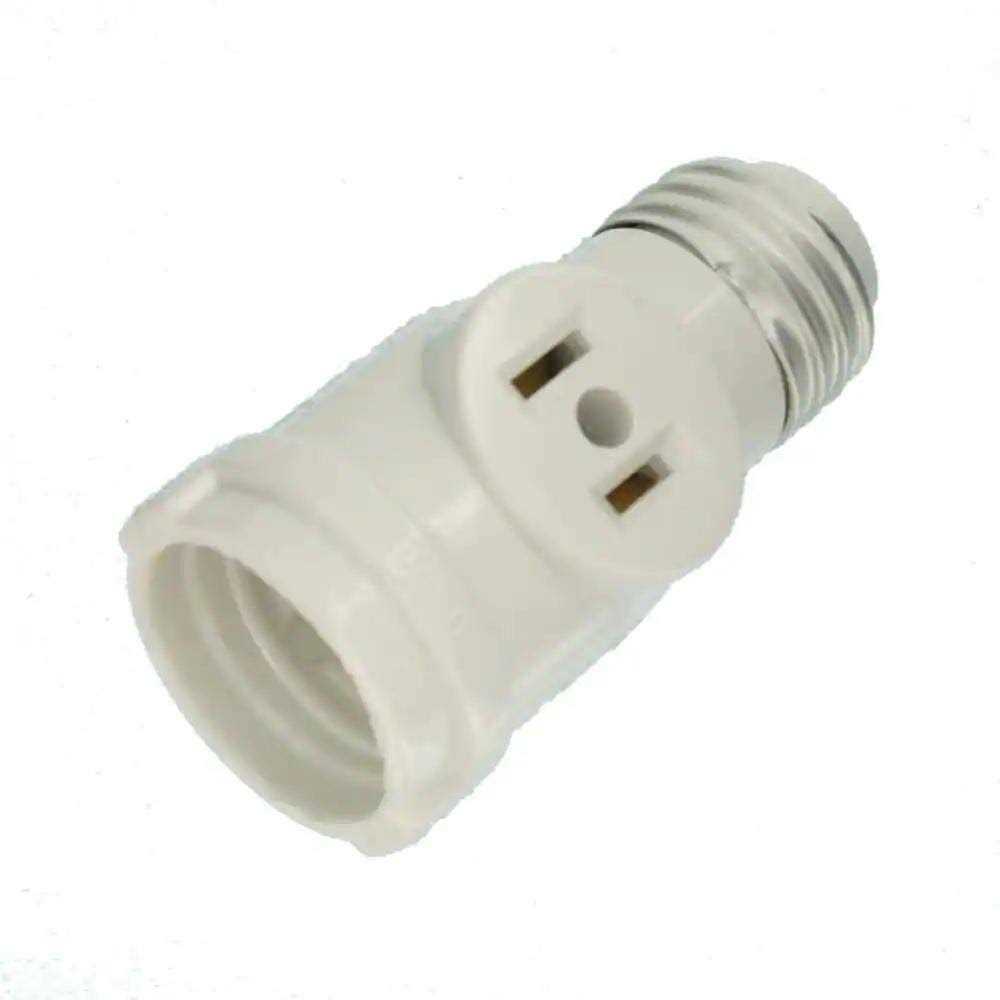 Leviton Plastic Keyless Lampholder w/Outlet - Cheap Fitting