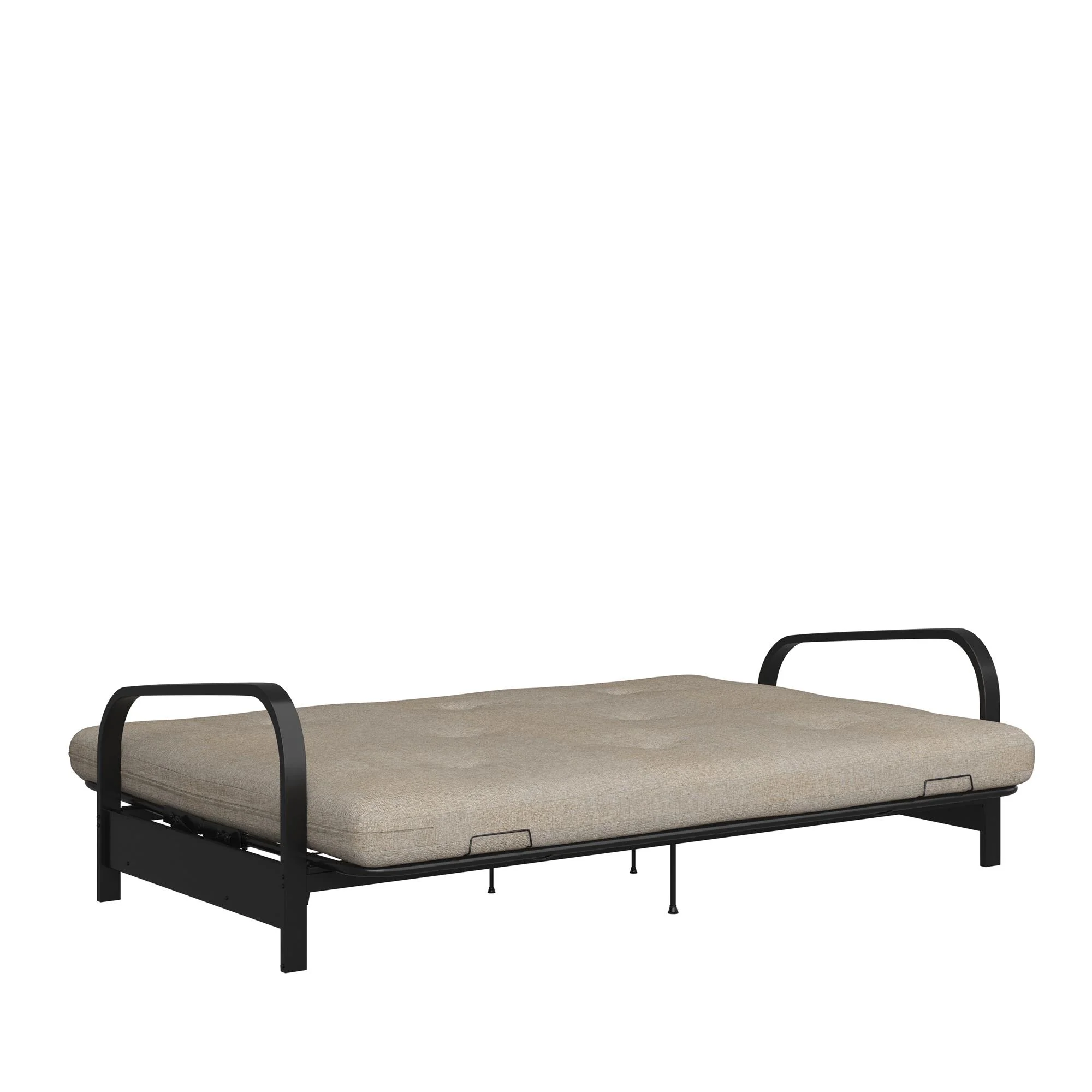 Caddie 6-Inch Futon Mattress with Tufted Cover and Recycled Polyester Fill, Full, Light Gray Linen - Cheap Fitting