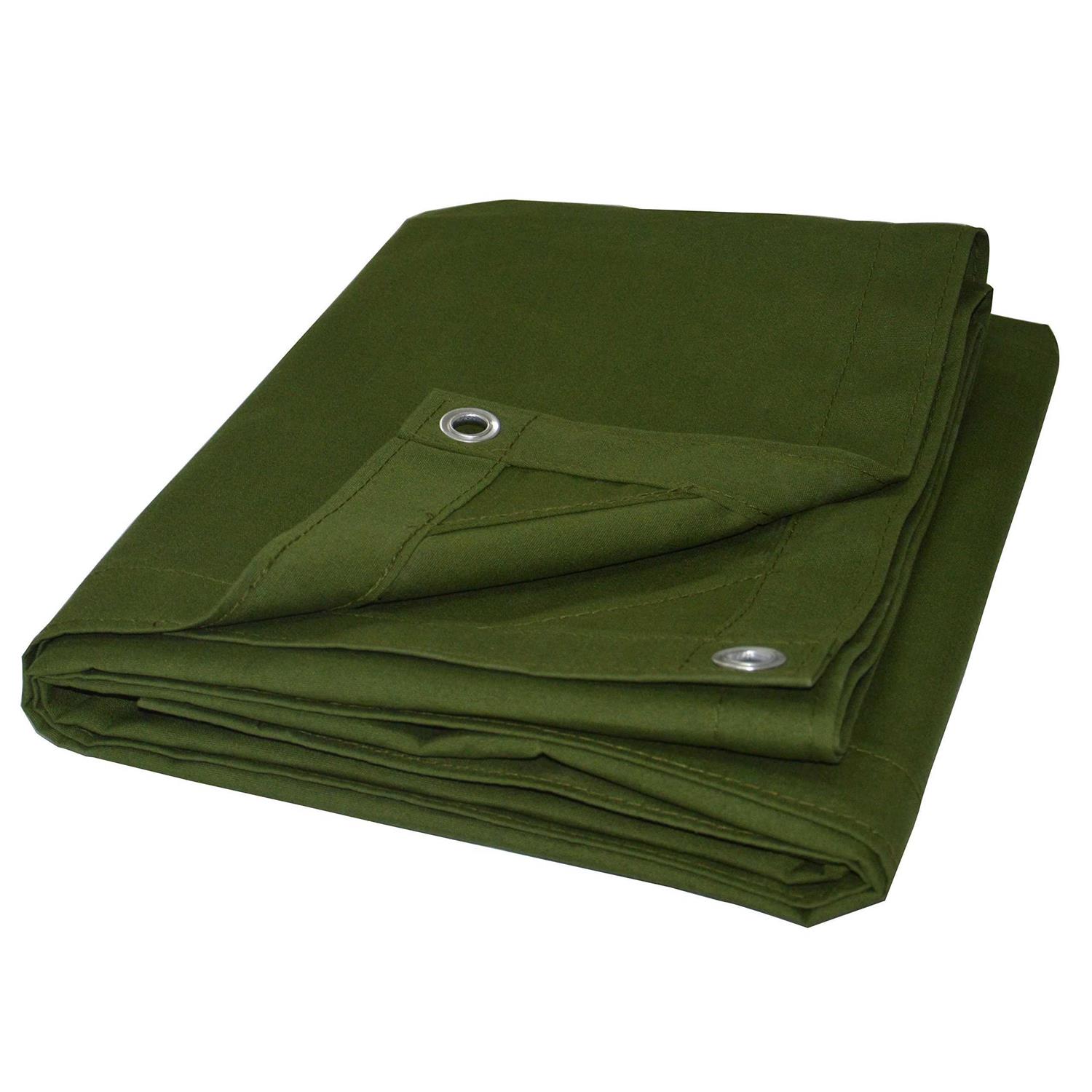 Cartman Finished Size Canvas Tarp with Rustproof Grommets - Cheap Fitting