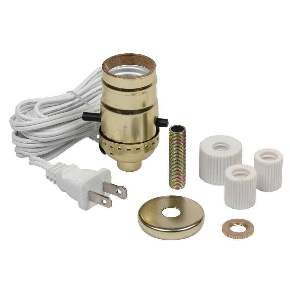 Commercial Electric Brass DIY Make-a-Lamp Bottle Adaptor Kit - Cheap Fitting